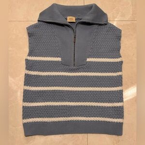 Elie Tahari Blue and White women's Sweater Vest